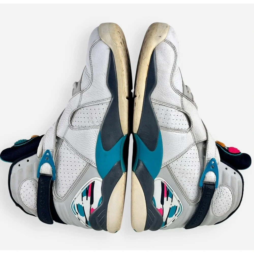 Air Jordan Retro South Beach Sz 12‎ 305381-113 White Pink Teal Basketball Shoes